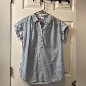 Blue and white stripped blouse